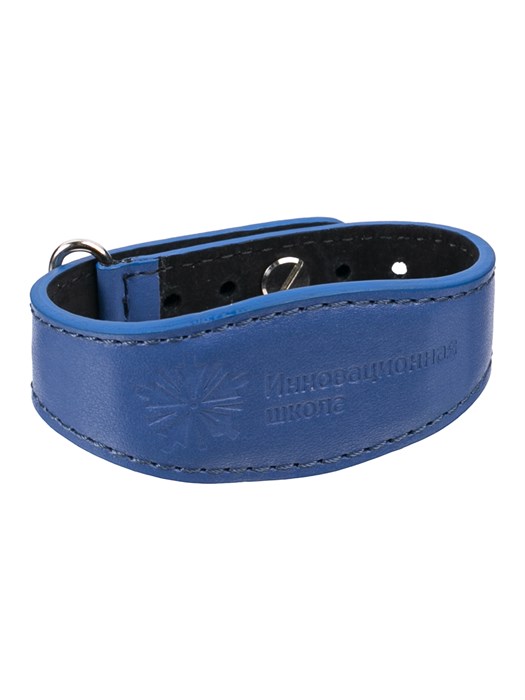 Браслет кожаный "Инновационная школа", цвет светло синий 566779203
