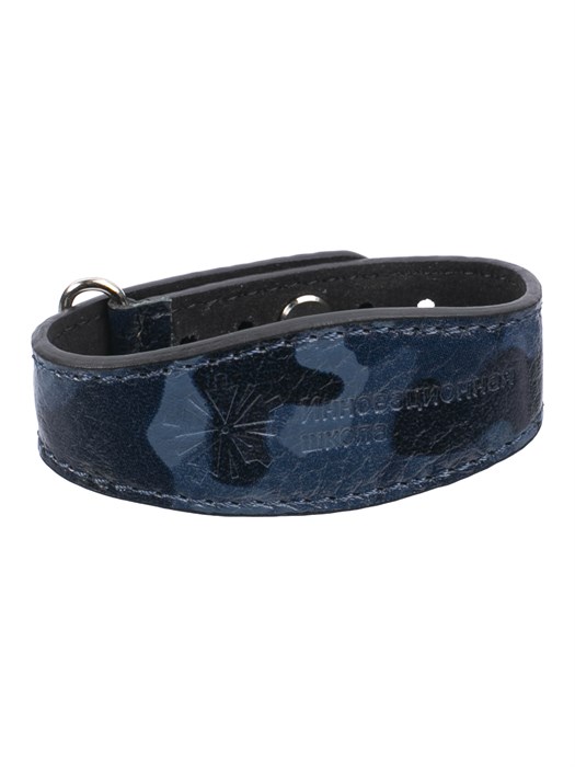 Браслет кожаный "Инновационная школа", цвет хаки синий 566779178