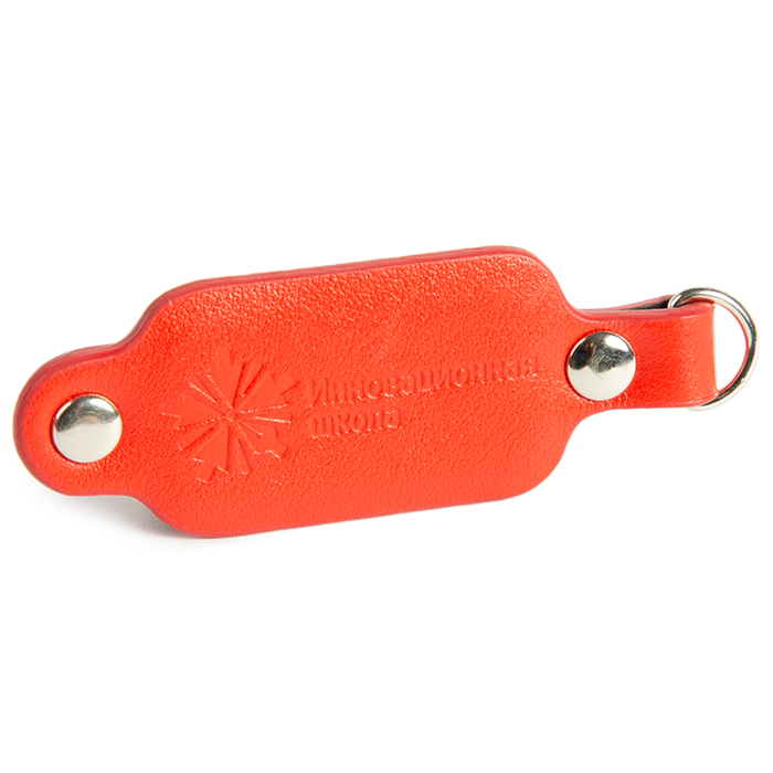 Брелок кожаный "Инновационная школа", цвет красный 48185